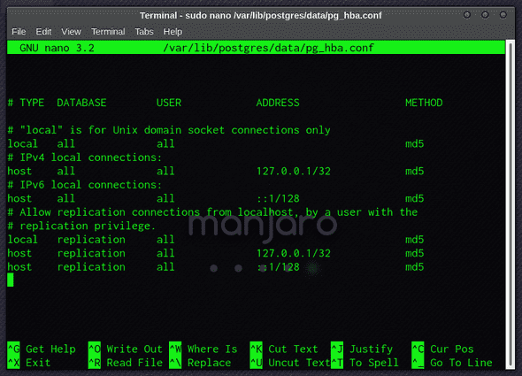 PostgreSQL Client Authentication Configuration File